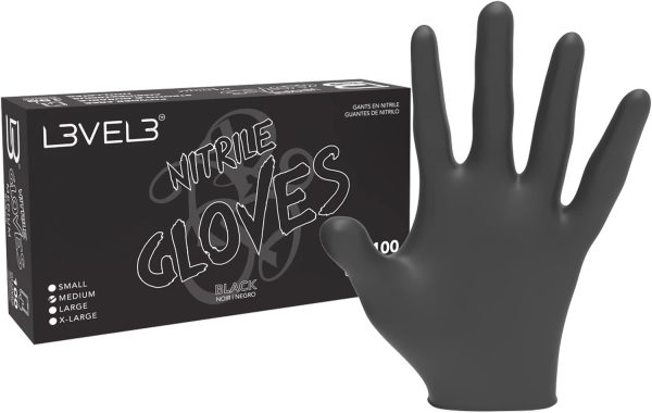 L3 Level 3 Nitrile Gloves - Professional Heavy Duty Disposable Gloves - Latex Free - Fits Snug - Box of 100 - Image 9